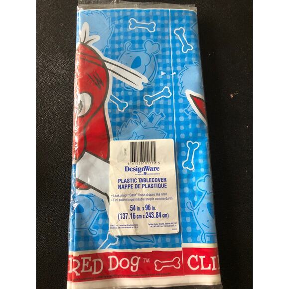 Vintage New/Old Stock Y2k Clifford The Big Red Dog Table Cover Plastic Sealed - Picture 1 of 3